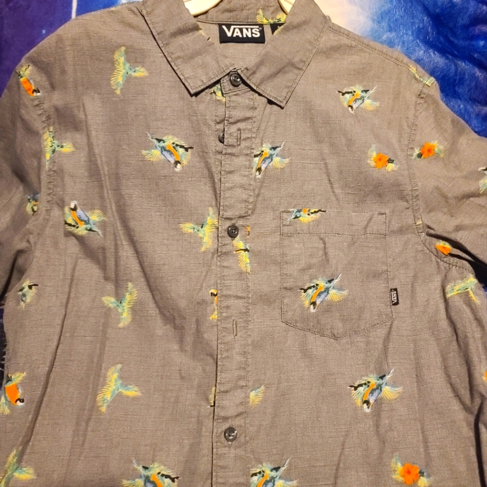 Boys short sleeve button down shirt.
